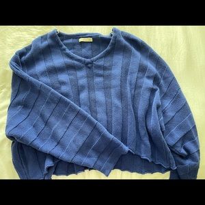 Blue crop sweater